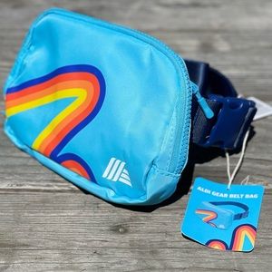 Belt Bag: 2023 ALDI Gear Capsule Collection Light blue w/ rainbow design 🌈